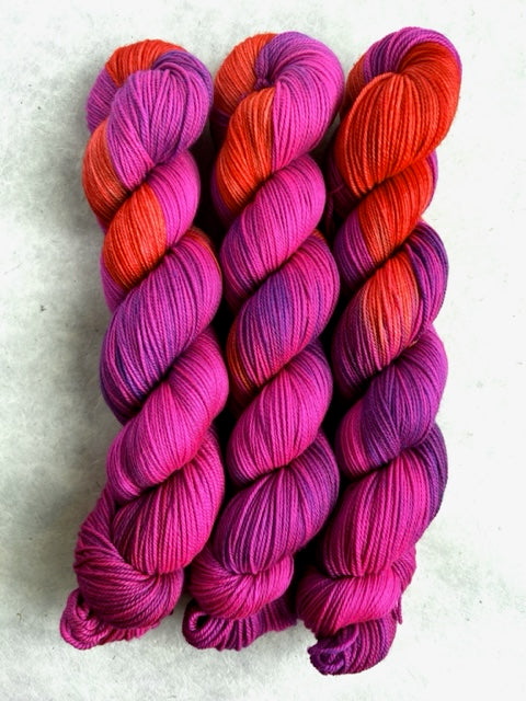 I need some color help from my favorite people!! 😃 which purple color do  you like best to go with this multicolored yarn? I'm going to be doing a  dipped look for