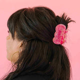 Pink Yarn Skein Hair Claw Clip