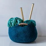 Felt Basket with Hemp Handles