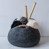 Felt Basket with Hemp Handles