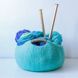 Felt Basket with Hemp Handles