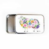 Floral Sheep Stitch Marker Tin