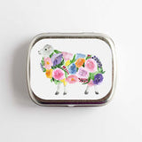 Floral Sheep Stitch Marker Tin