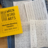 Wren Bird Arts Washable Mending Transfers