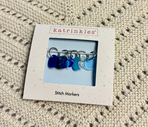 Acrylic Moon Phases Stitch Marker Set