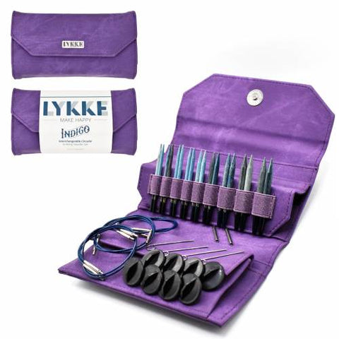 Lykke Indigo 3.5" inch Interchangeable Needle Set in Violet Fabric Case