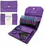 Lykke Indigo 5" Interchangeable Knitting Needle Set in Violet Fabric Case