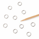 Simple Silver Ring Stitch Markers