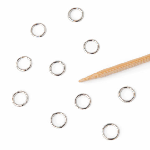 Simple Silver Ring Stitch Markers