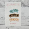 Solid Heart Square Tags - Faux Suede