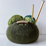 Felt Basket with Hemp Handles