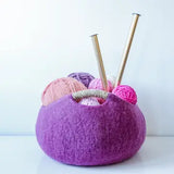 Felt Basket with Hemp Handles