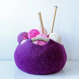 Felt Basket with Hemp Handles