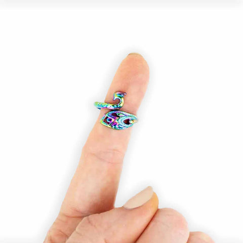 Rainbow Peacock Yarn Tension Ring