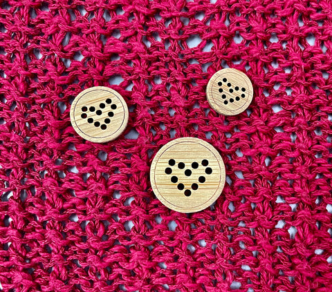 Stitchable Heart Buttons