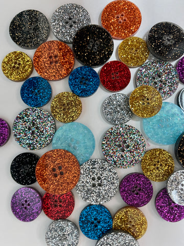Acrylic Glitter Buttons